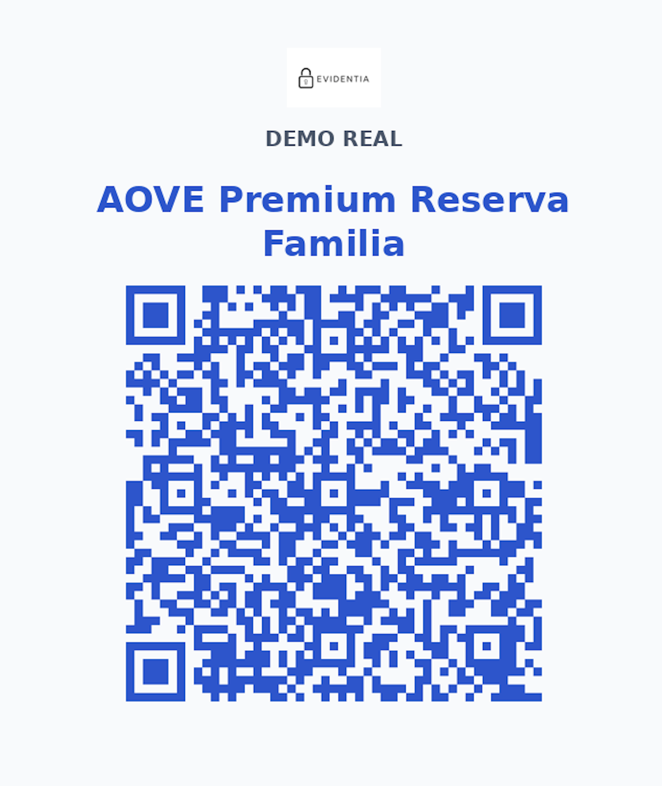 QR Demo AOVE Evidenthia